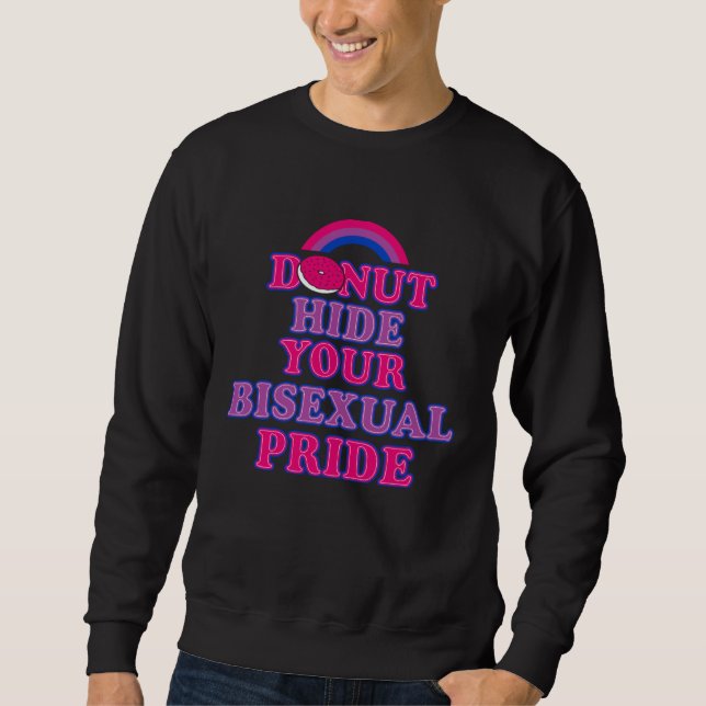 Sudadera Donut Hide Your Bisexual Pride Rainbow Aesthetic C (Anverso)