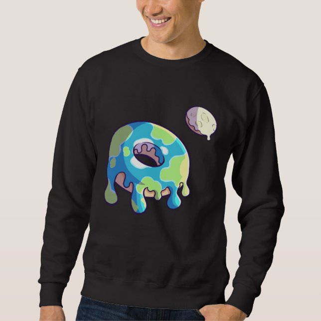 Sudadera Donut Space Party Shop  Earth and Moon Frosted Sol (Anverso)