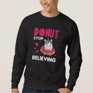 Sudadera Donut Unicorn Pun colorido donante unicornio