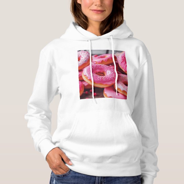 Sudadera Donuts de fresa rosada (Anverso)