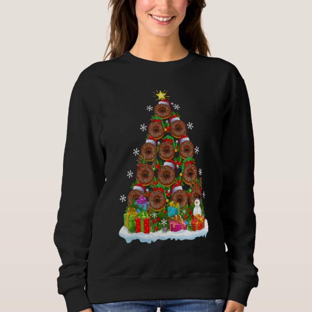 Sudadera Donuts Food   Xmas Holiday Santa Donuts Christmas  (Anverso)