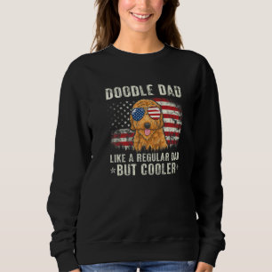Sudadera Doodle Dad Goldendoodle Bandera Americana Día del 