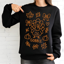 Sudadera Doodle de gobble de Turquía | Acción de Gracias ca