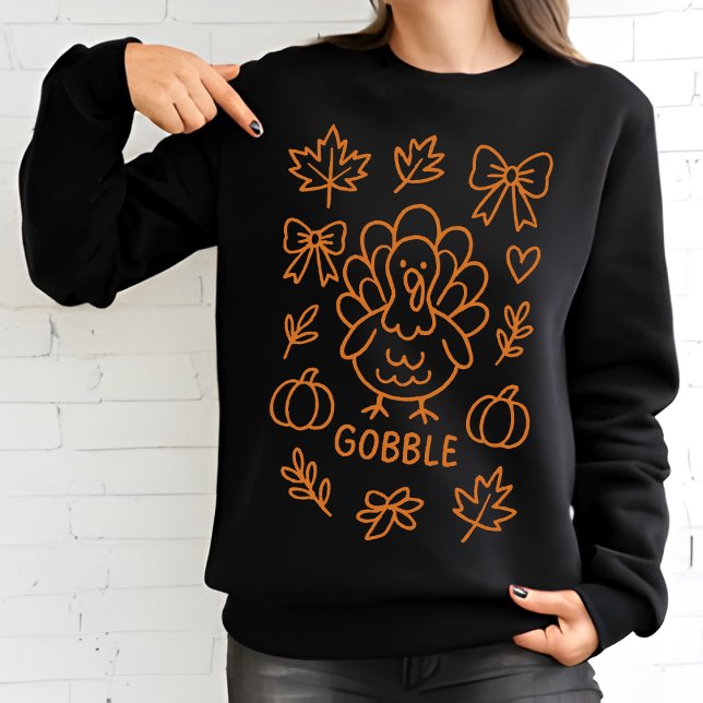 Sudadera Doodle de gobble de Turquía | Acción de Gracias ca (Subido por el creador)
