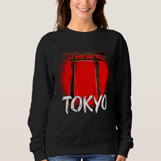 Sudadera Doodle de Tokio: La majestuosidad del torii frente (Anverso)