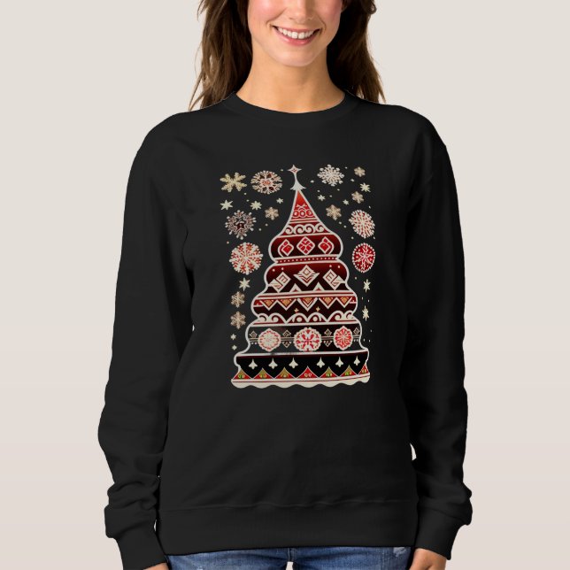Sudadera Doodle Ruso Christmas Tree Sweater, Hoodie 2023 (Anverso)