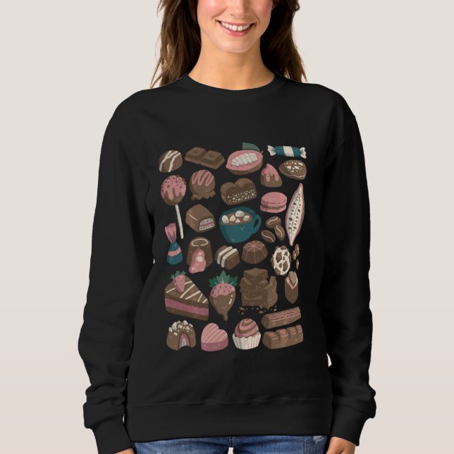 Sudadera Doodles de chocolate (Anverso)