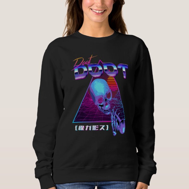 Sudadera Doot Mr Skeltal Synthwave Retro Meme Streetwe (Anverso)