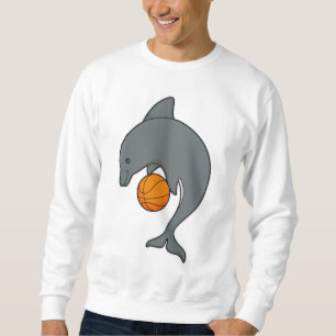 Sudadera Dophin como jugador de baloncesto con baloncesto