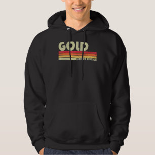 Sudadera Dorado Surname Retro Vintage 80 años 90 Cumpleaños