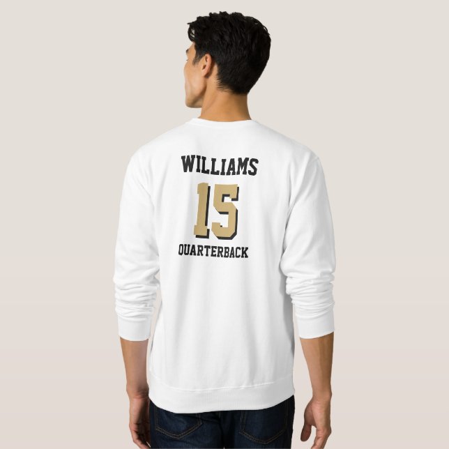 Sudadera Dorado y negro plano (Reverso completo)
