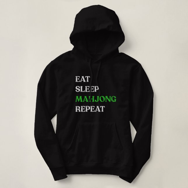 Sudadera Dorman Mahjong y repiten su Mahjong Time Mahjongg (Diseño del anverso)