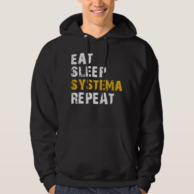 Sudadera dormir a comer Systema (Anverso)