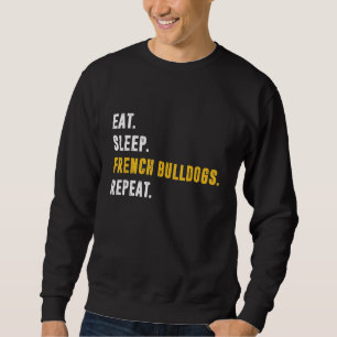 Sudadera Dormir Bulldoges franceses repetir perro Mascota p