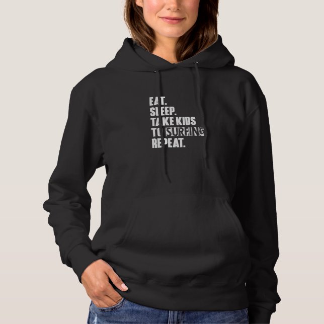 Sudadera Dormir Lleva A Los Niños A Practicar El Surf. Unis (Anverso)