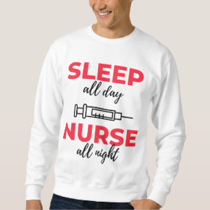 Sudadera Dormir todo el día Enfermera toda la noche 2
