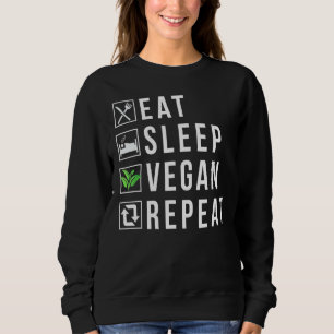 Sudadera Dormir Vegan Repito Vegetariano Estilo de vida