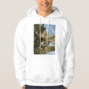 Sudadera Dos búhos en el bosque, aves, vida silvestre