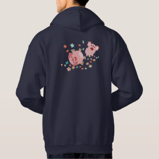 Sudadera Dos cerdos de Personalizado en la capucha de prima