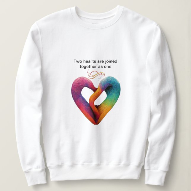 Sudadera dos corazones unidos como uno (Anverso del diseño)