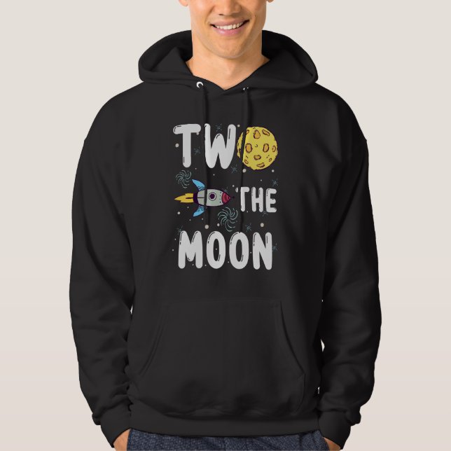 Sudadera Dos El Bebé De La Luna, Segundo Cumpleaños Para El (Anverso)