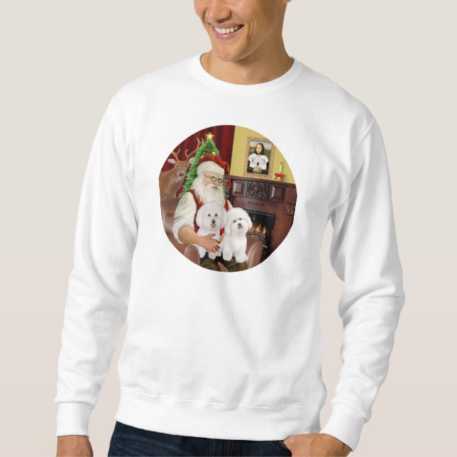 Sudadera Dos frases de Bichon de Santa (Anverso)