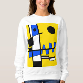 Sudadera Dos Lados De La Etnicidad Azul Amarillo Blanco Neg