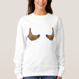 Sudadera Dos manos de mujer negra de dibujos animados soste