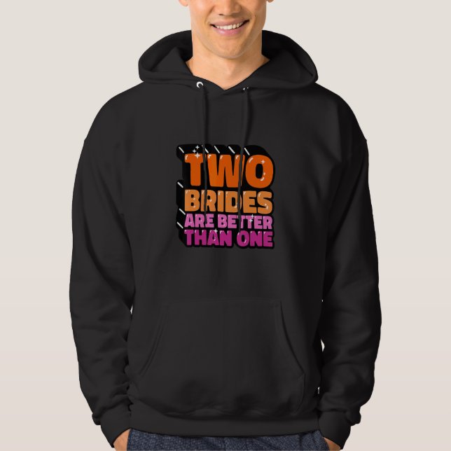 Sudadera Dos novias Lesbianas Lgbt (Anverso)