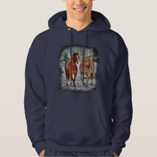 Sudadera Dos novios en el arte de la foto de nieve
