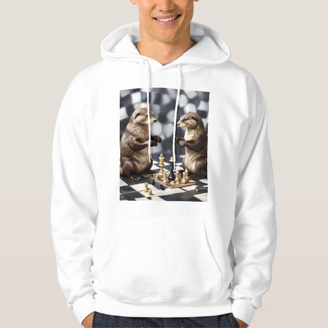 Sudadera Dos Otras Jugando Ajedrez, (Anverso)