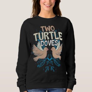 Sudadera Dos palomas de tortuga cantan disfraces de rima de