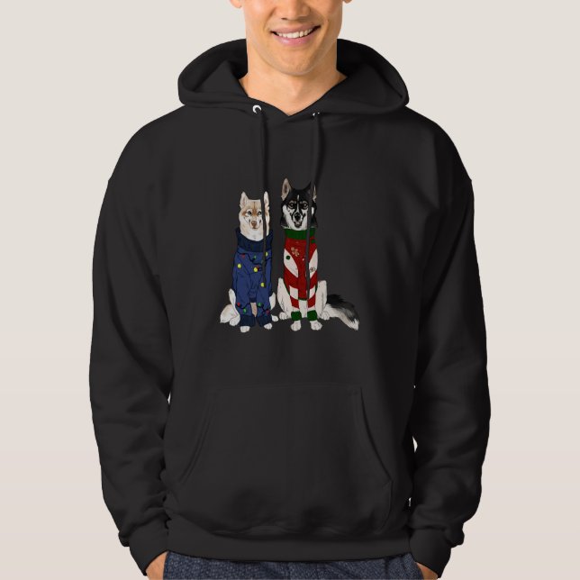 Sudadera Dos perros Husky Siberianos (Anverso)