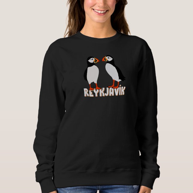 Sudadera Dos Puffins Cutos De Reykjavík Islandia 1 (Anverso)