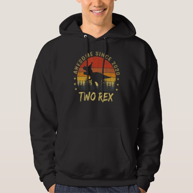 Sudadera Dos Rex Segundo Cumpleaños Rex 2020 Segundo Dinosa (Anverso)