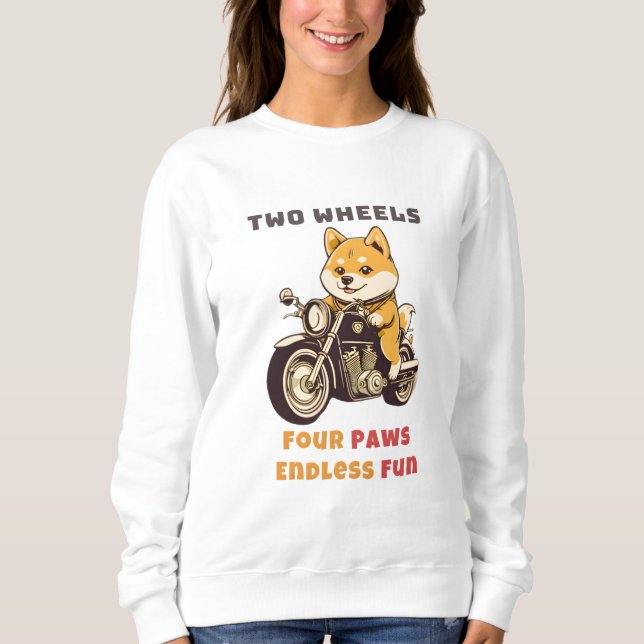 Sudadera Dos ruedas cuatro patas Diversión infinita al aire (Anverso)