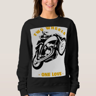 Sudadera Dos Ruedas Un Amor Gráfico Moto