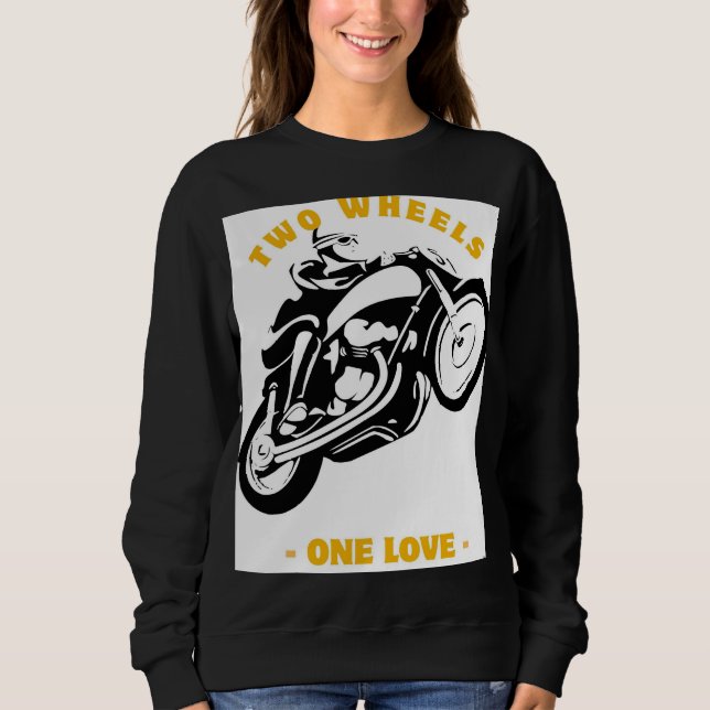 Sudadera Dos Ruedas Un Amor Gráfico Moto (Anverso)