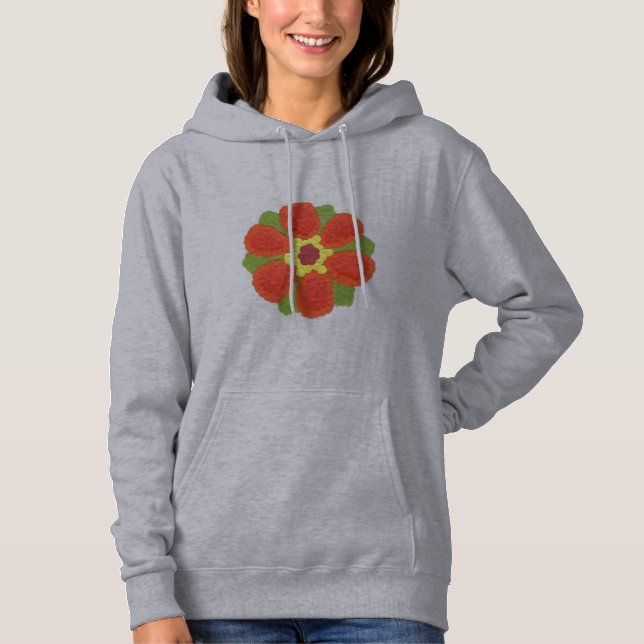 Sudadera Dotty Flower Women's Basic Hooded Sweatshirt (Anverso)
