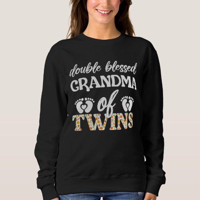 Sudadera Double Blessed Grandma Of Twins Twin Grandma (Anverso)
