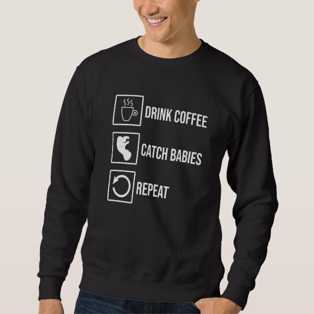 Sudadera Doula de parto Orgullosa trabajadora de parto Sofá (Anverso)