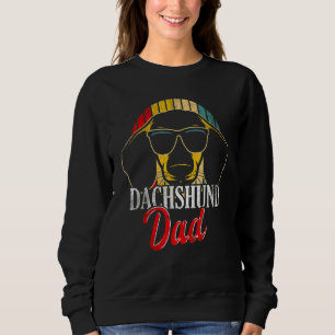 Sudadera Doxias de gafas de sol retro Dachshund Dad