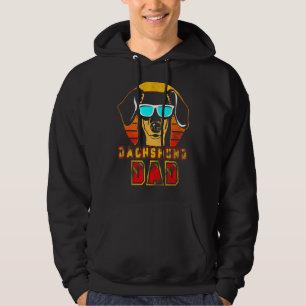 Sudadera Doxias de gafas de sol retro Dachshund Dad