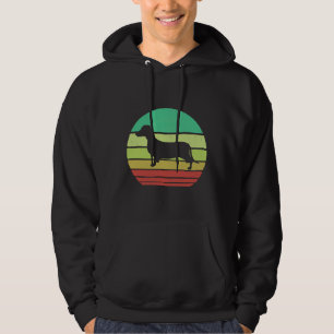 Sudadera Doxie retro vintage Sunset Dachshund Perro Raza Si