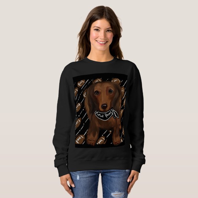 Sudadera Doxies pelirrojos de pelo largo  (Anverso completo)