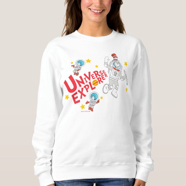Sudadera Dr. Seuss | Cat en el Explorador del universo del  (Anverso)