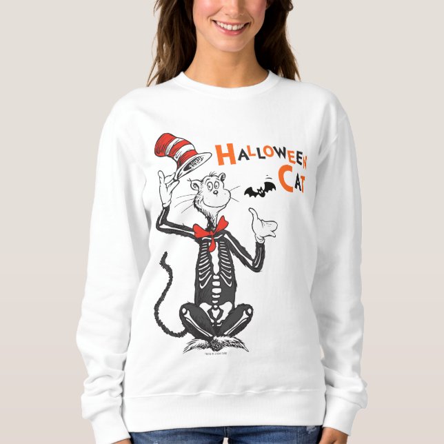 Sudadera Dr. Seuss | Gato de Halloween en el Gorra (Anverso)