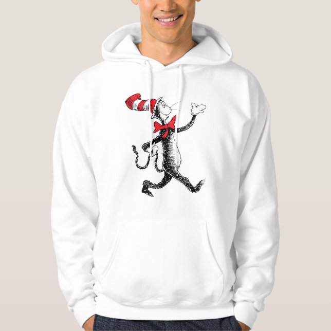 Sudadera Dr. Seuss | Gato en la caminata del gato Gorra (Anverso)
