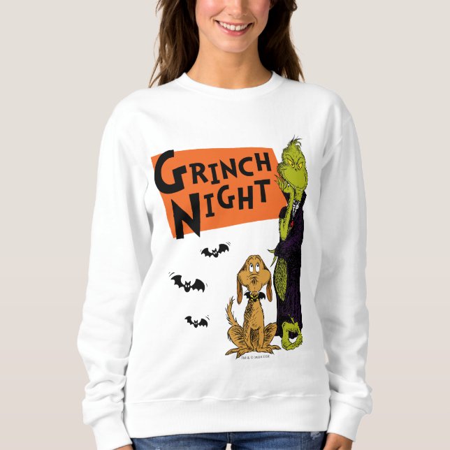 Sudadera Dr. Seuss | Gráfica nocturna de Hallowen Grinch (Anverso)