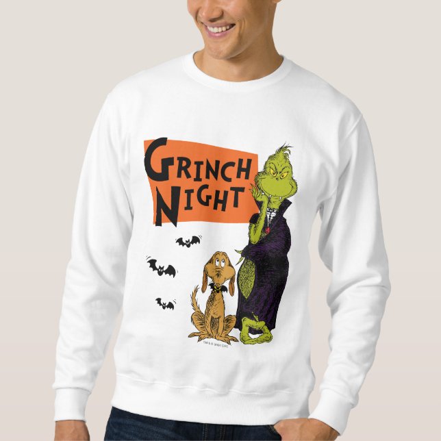 Sudadera Dr. Seuss | Gráfica nocturna de Hallowen Grinch (Anverso)